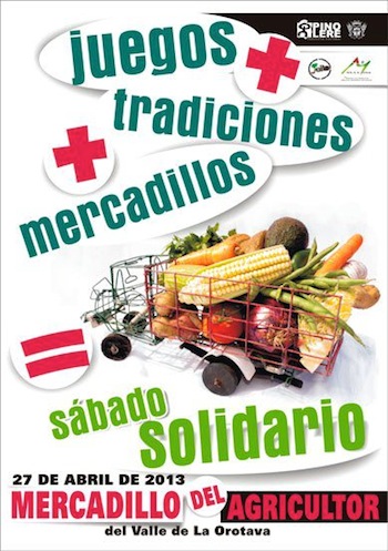 Cartel Sabado Solidario Mercadillo del Agricultor