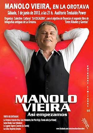 cartel Manolo Viera en La Orotava