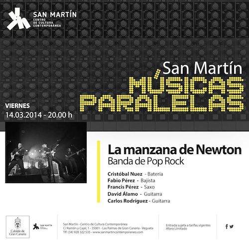Cartel concierto de 'Músicas Paralelas'_La Manzana de Newton