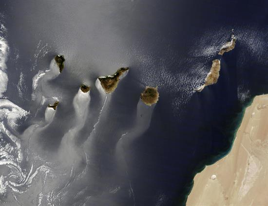 Foto satélite de Canarias