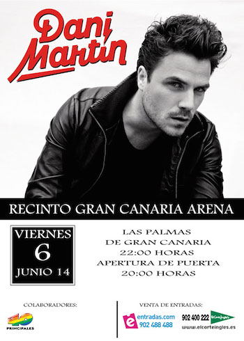 Dani Martín actuará en el Gran Canaria Arena de Las Palmas