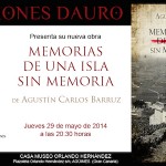 Presentación de ‘Memorias de una isla sin memoria’ de Agustín Carlos Barruz
