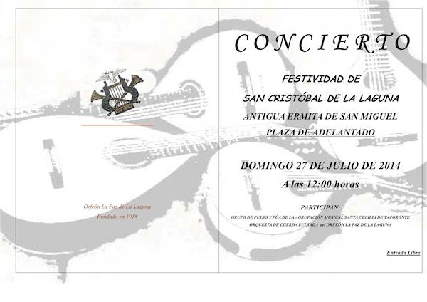Concierto de la orquesta de pulso y púa del Orfeón La Paz de La Laguna