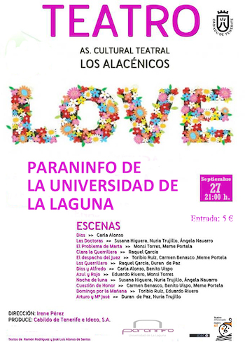 Los Alacénicos representa la comedia Love en el Paraninfo de la ULL
