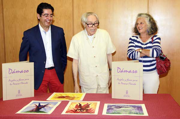 Pepe Dámaso dona a Guía una obra inspirada en la Pascua Florida