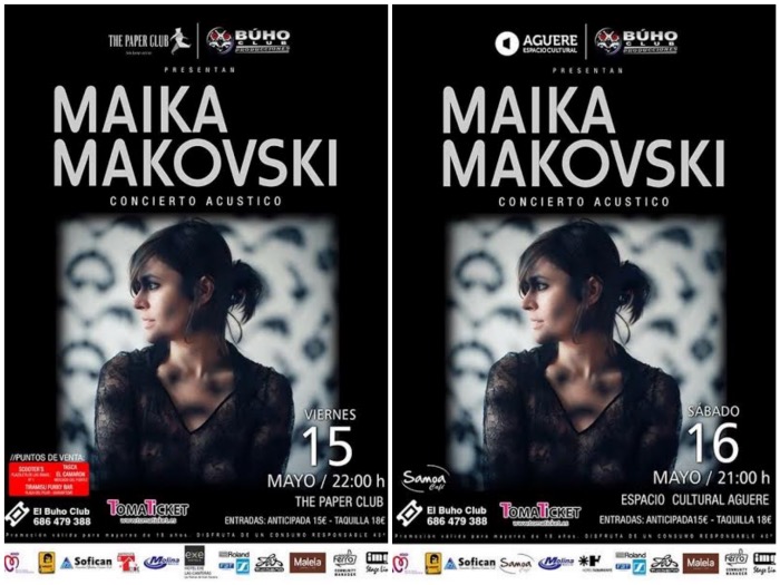 Maika Makovski recitará sus hits en acústico en Gran Canaria y Tenerife
