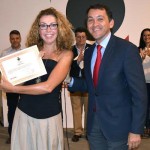 Adelaida Arteaga, ganadora del primer premio de la Bienal Regional de Artes Plásticas