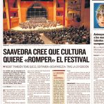 Saavedra cree que Cultura quiere ‘romper’ el Festival