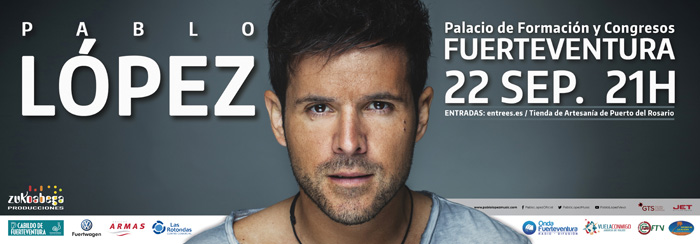 El músico malagueño Pablo López actuará el 22 de septiembre en Fuerteventura