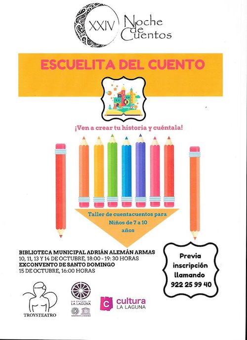 Cultura de La Laguna ofrece un taller artístico para iniciar a los niños en la creación literaria