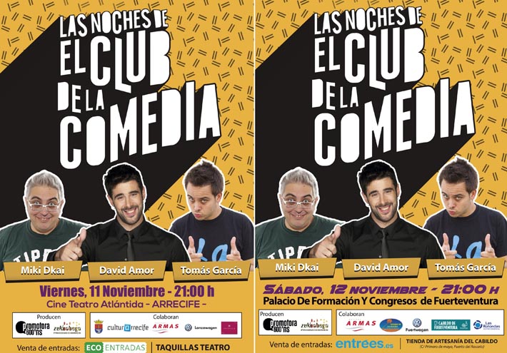 Las Noches de El Club de la Comedia llegan a Fuerteventura y Lanzarote