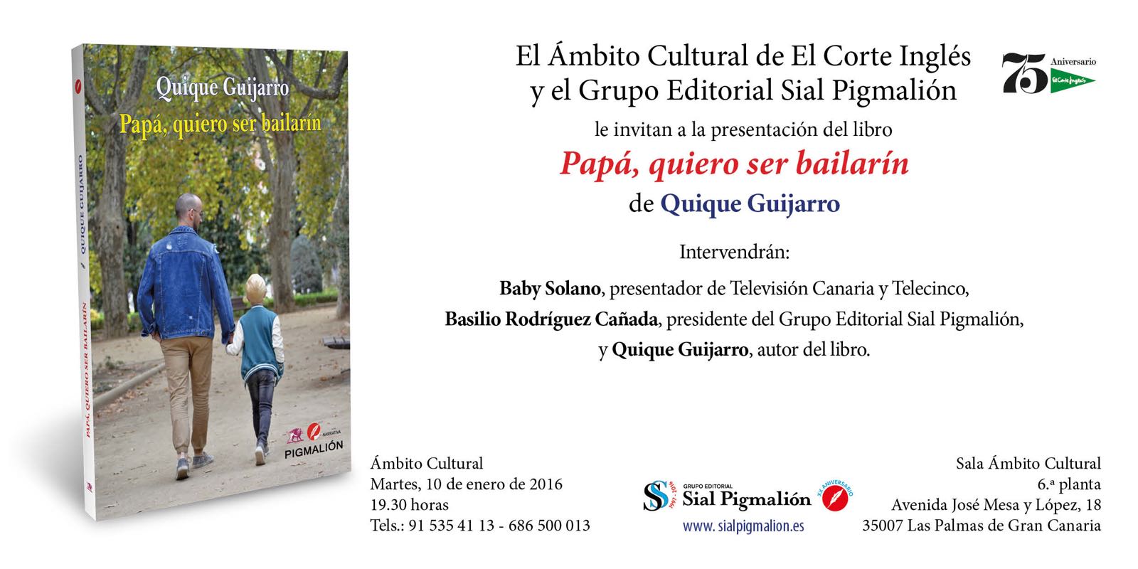 Quique Guijarro presentará sus dos libros en Canarias el próximo 10 de enero