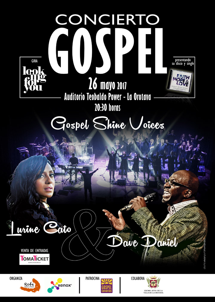 Gospel Shine Voices, Lurine Cato y Dave Daniel unen sus voces en un concierto único el 26 de mayo en La Orotava