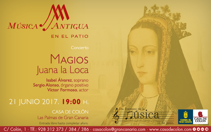 Concierto ‘Música Antigua en el Patio’ en la Casa de Colón por Isabel Álvarez, Sergio Alonso y Víctor Formoso