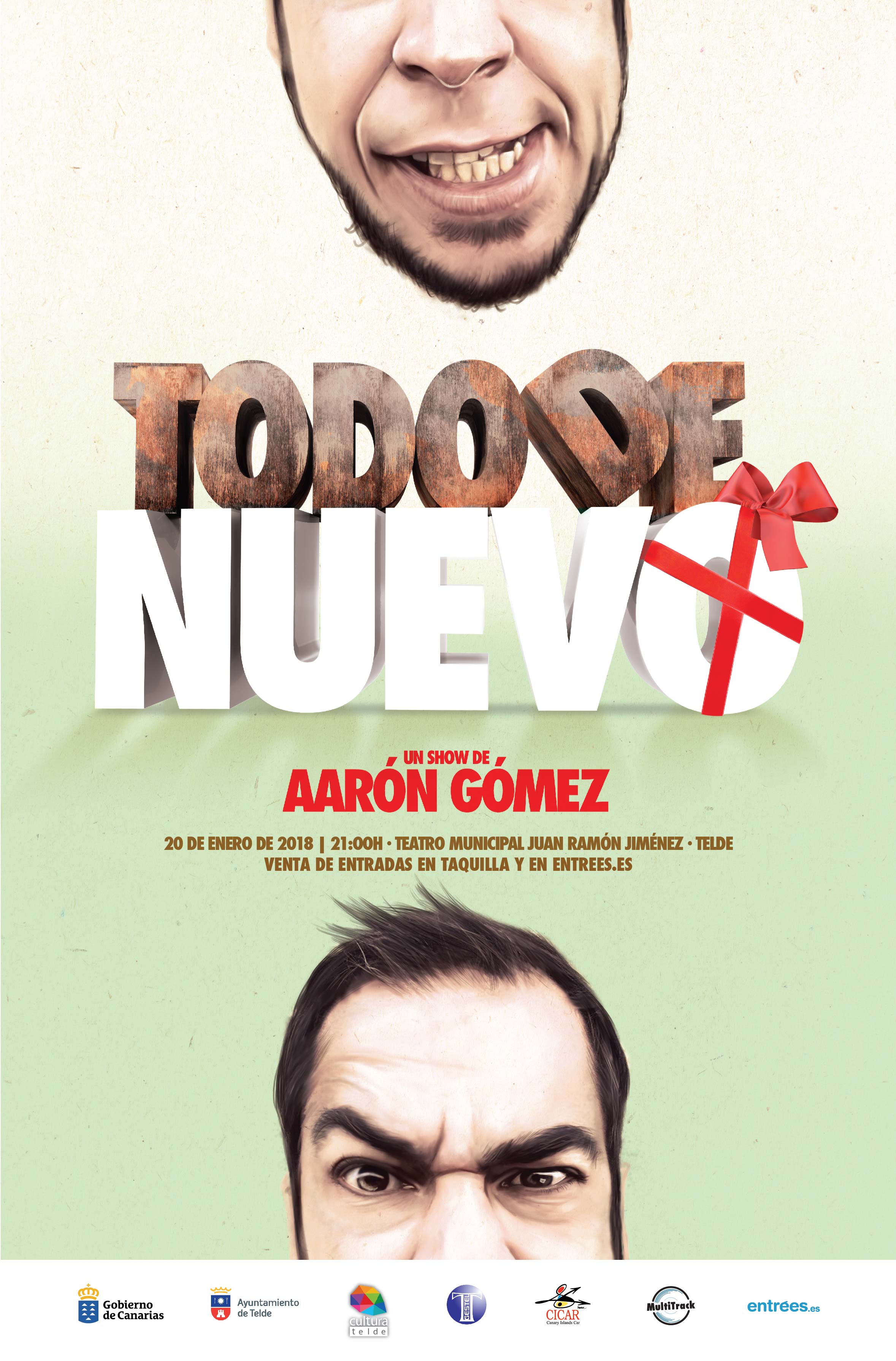 Aarón Gómez estará actuando en el Teatro Municipal Juan Ramón Jiménez de Telde