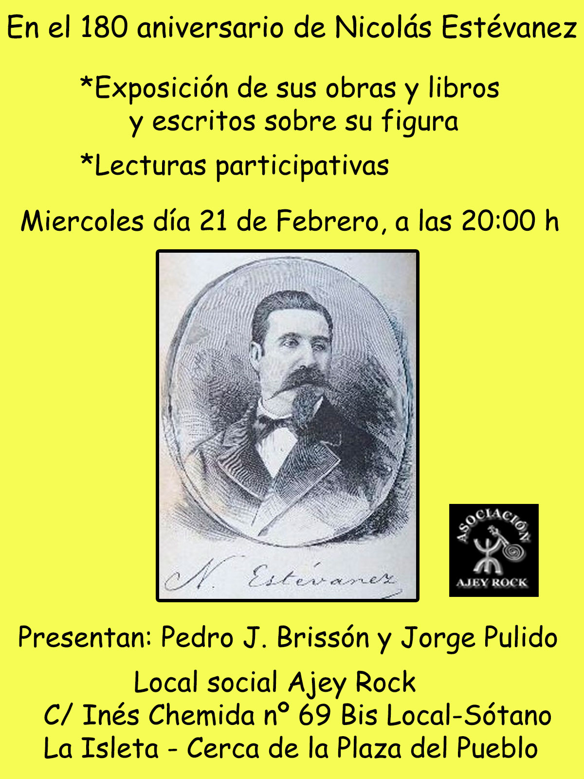 En el 180 aniversario de Nicolás Estévanez