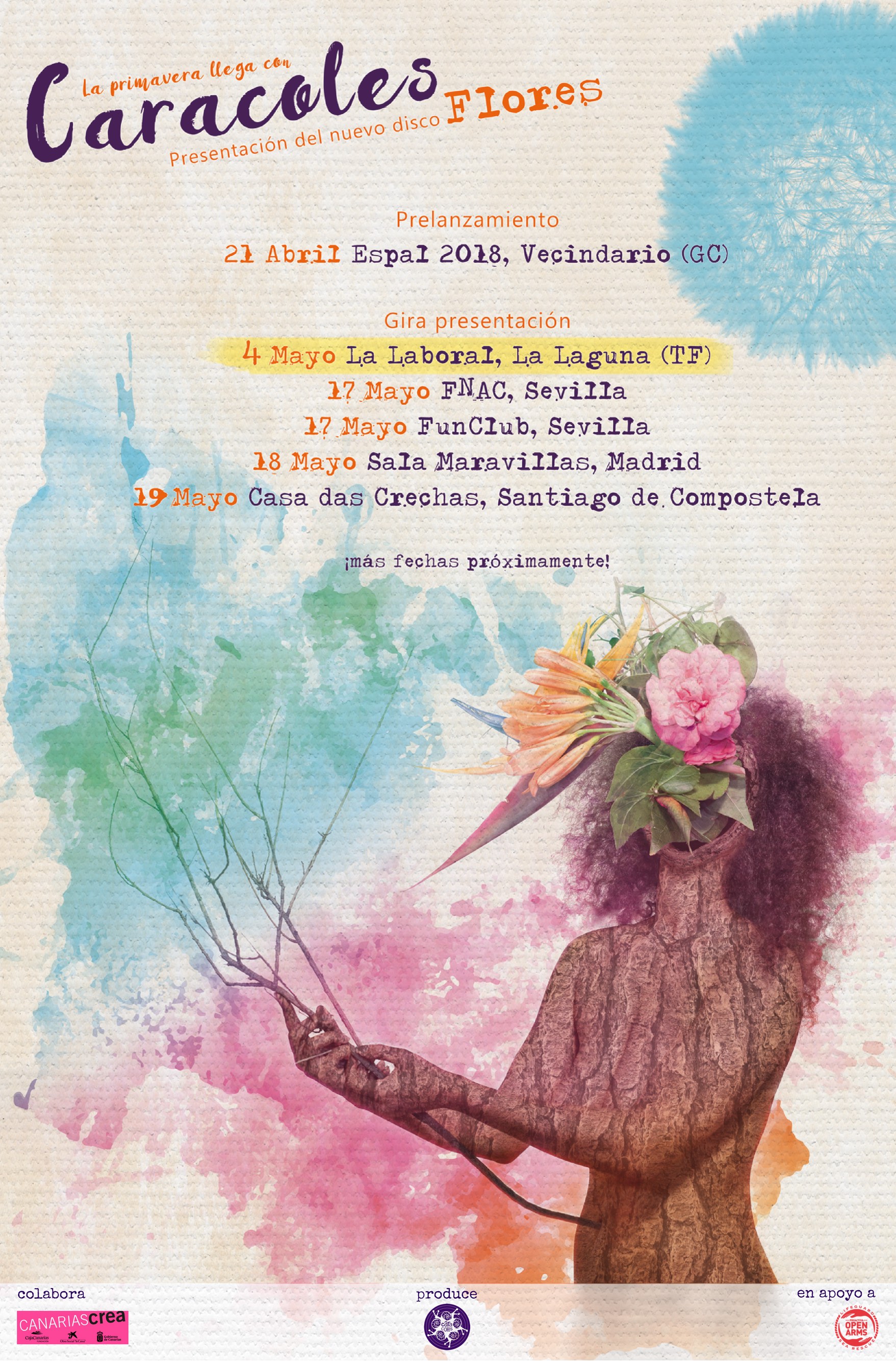 Y las «Flores» de Caracoles se van de gira… Tour presentación del nuevo disco de Caracoles
