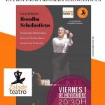 La profesora Rosalba Scholasticus de Rodrigo Rodríguez en Ditirambo Teatro
